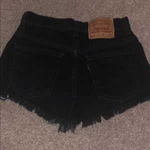 levi high waist 512 denim shorts